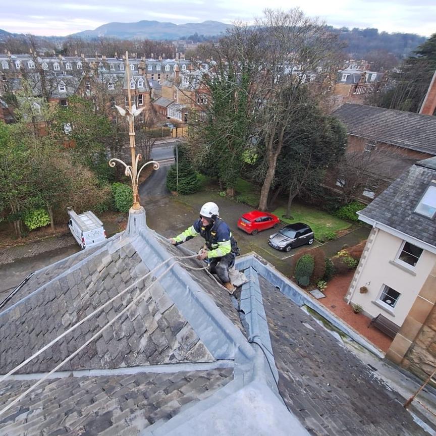 Gareth Doing Rope Access Work